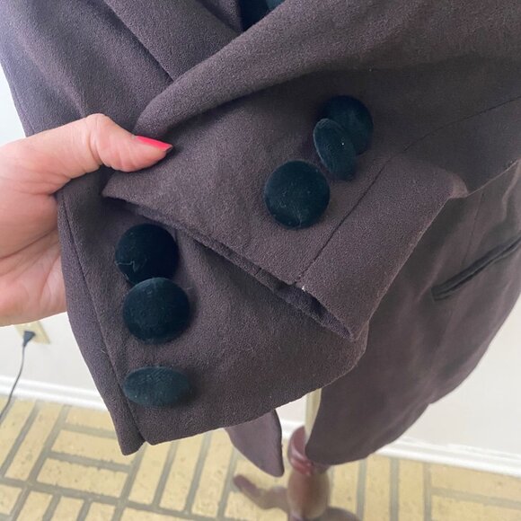 Christian Dior Vintage Blazer Jacket Wool Brown Black - Picture 11 of 15